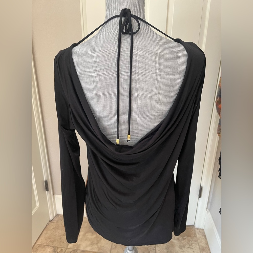 TRINA TURK Long Sleeve Top Low Back Tie